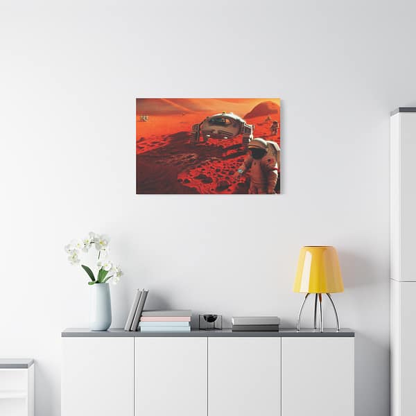 18187480324562726440_2048.jpeg Humans on Mars - NASA, Pat Rawlings (1995) - Space Age Canvas Print