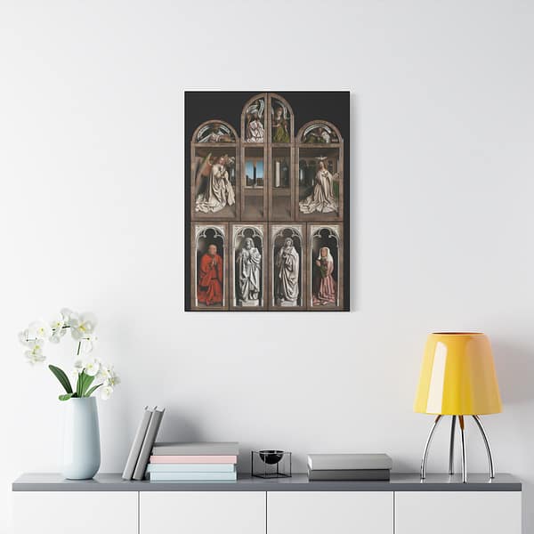 1822774667693616341_2048.jpeg The Ghent Altarpiece - Front Panels - Jan van Eyck (c. 1432) - Medieval Canvas Print