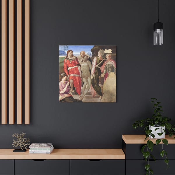 18338387203152810457_2048-1.jpeg The Entombment - Michelangelo (c. 1500-01) - Renaissance Canvas Print