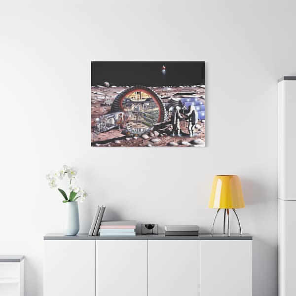 18409256076408518918_2048.jpeg Inflatable Module for Lunar Base - NASA (1989) - Space Age Canvas Print