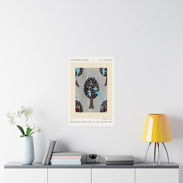 18427168170592287802_2048.jpeg Bird Pattern Pochoir Print in Oriental style - E. A. Séguy (1914) - Art Nouveau Poster Print