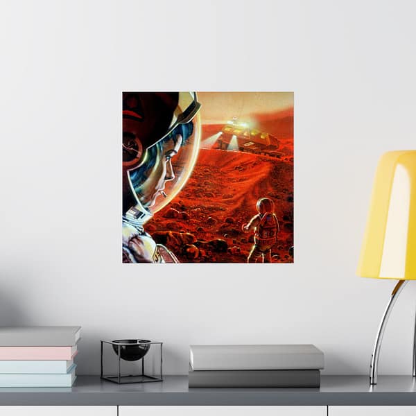 18432779924746315884_2048.jpeg Astronauts Walking on Mars During a Dust Storm - NASA, Paul DiMare (1989) - Space Age Poster Print