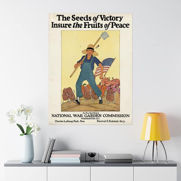 1886381841387121362_2048.jpeg The Seeds of Victory Insure the Fruits of Peace - Maginel Wright Enright (1919) - Patriotic Poster Print