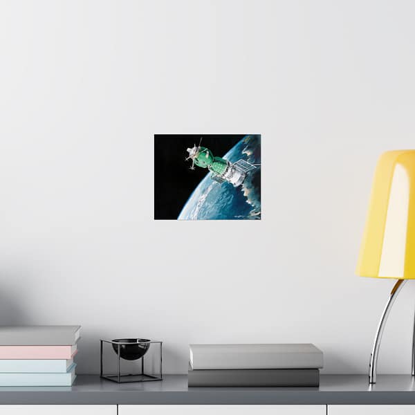 1893600149326613810_2048.jpeg The Soyuz 19 ASTP Spacecraft - NASA, Paul Fjeld (1975) - Space Age Poster Print