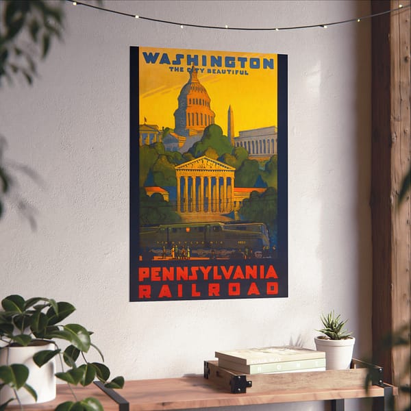 1929176083819349974_2048.jpeg Washington, the City Beautiful - Pennsylvania Railroad - Grif Teller (1940) - Vintage Travel Poster Print