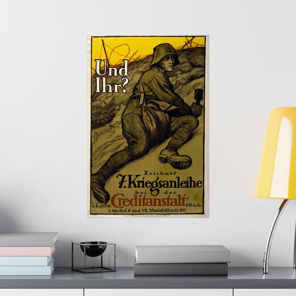 1940619962631819464_2048.jpeg Und Ihr? - Zeichnet 7 Kriegsanleihe - Alfred Roller (1917) - Patriotic WWI Poster Print