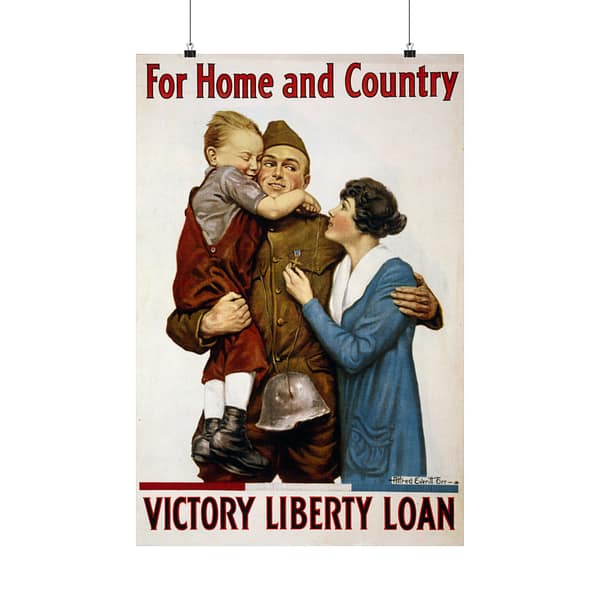 1988395797624947342_2048.jpeg For Home and Country - Victory Liberty Loan - Alfred Everitt Orr (1918) - Patriotic WWI Poster Print