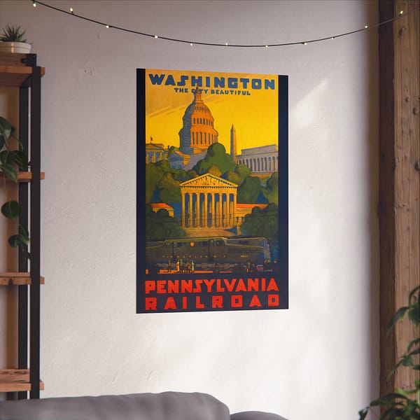 2028893451303435942_2048.jpeg Washington, the City Beautiful - Pennsylvania Railroad - Grif Teller (1940) - Vintage Travel Poster Print