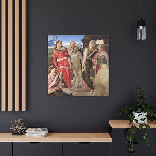 2043677947533229389_2048-1.jpeg The Entombment - Michelangelo (c. 1500-01) - Renaissance Canvas Print