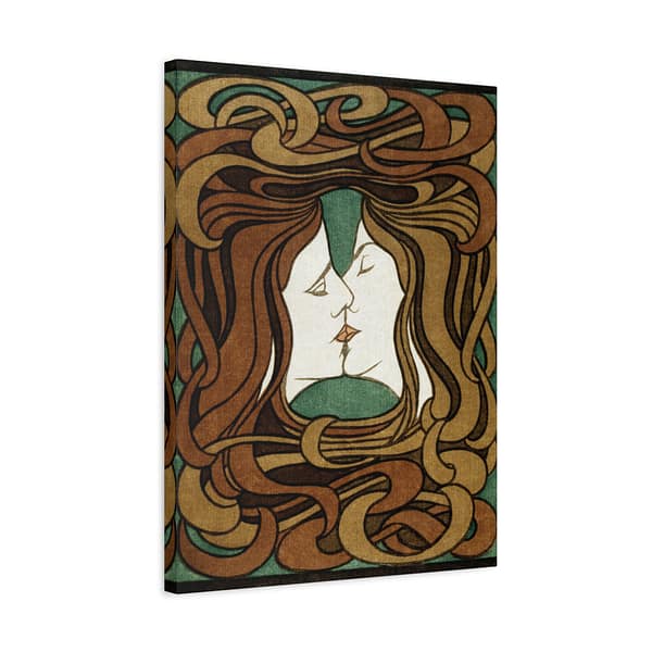 2167659860516554846_2048.jpeg The Kiss - Peter Behrens (1898) - Art Nouveau Canvas Print