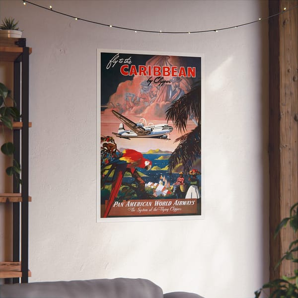 2291641211731308818_2048.jpeg Fly to the Caribbean by Clipper - Pan American World Airways - Mark Von Arenburg (c. 1935) - Vintage Travel Poster Print