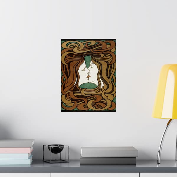 2320259610083255129_2048.jpeg The Kiss - Peter Behrens (1898) - Art Nouveau Poster Print