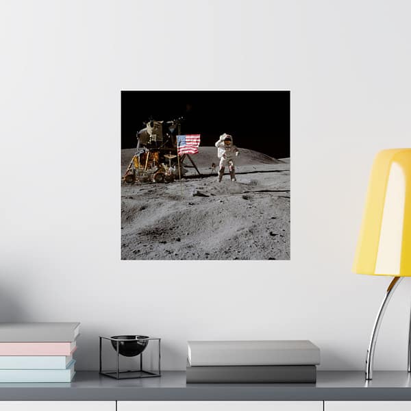 2360294984636832258_2048.jpeg Astronaut John W. Young on the Moon - Apollo 16 Mission - NASA (1972) - Space Age Poster Print
