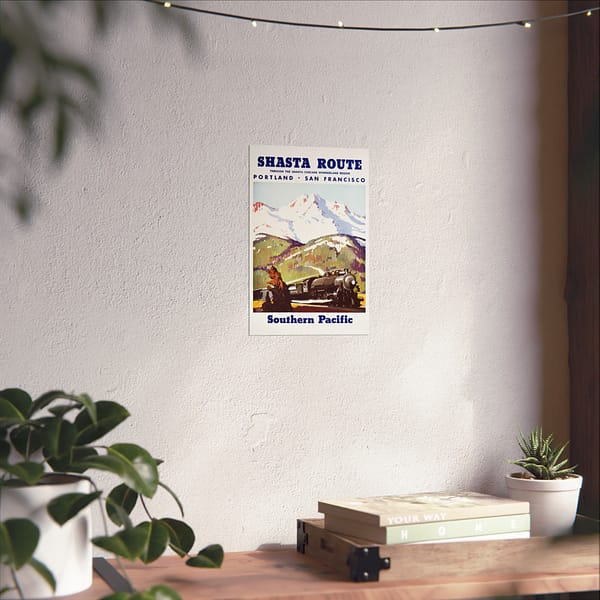 2362238593824401939_2048.jpeg Shasta Route Through the Shasta-Cascade Wonderland Region - Southern Pacific - Maurice Logan (1950) - Vintage Travel Poster Print