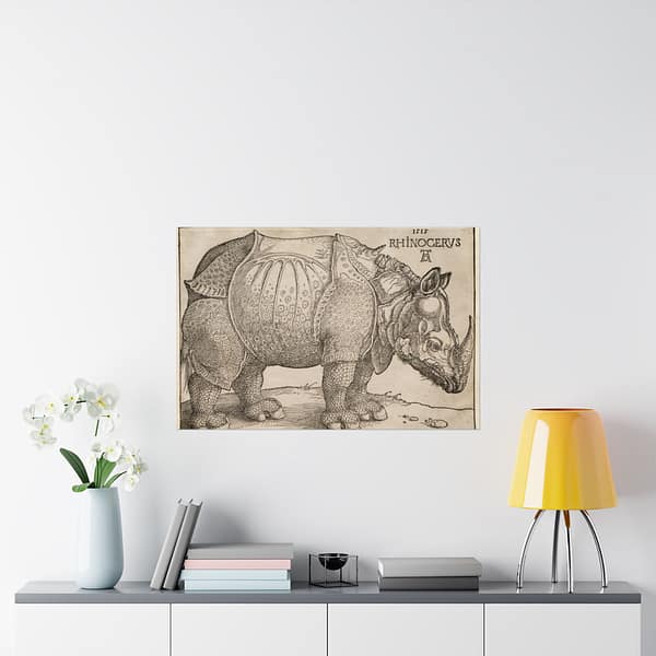 2448171478178543336_2048.jpeg Rhinoceros - Albrecht Dürer (1515) - Renaissance Poster Print
