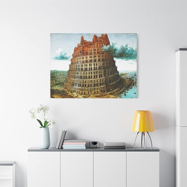2705613430781136784_2048.jpeg The Little Tower of Babel (Vienna) - Pieter Bruegel the Elder (c. 1563) - Renaissance Canvas Print