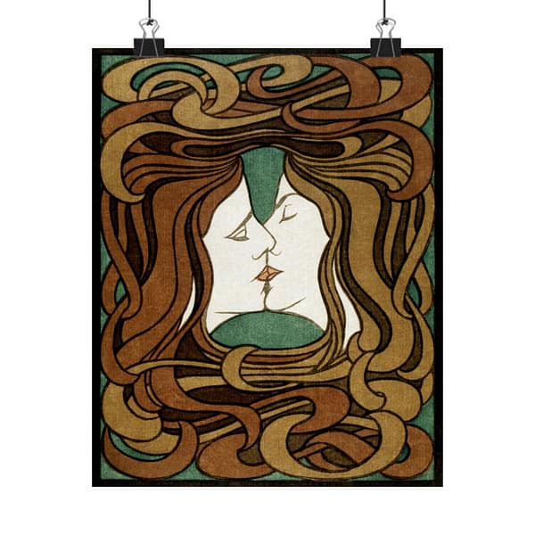 2934058376346753162_2048.jpeg The Kiss - Peter Behrens (1898) - Art Nouveau Poster Print