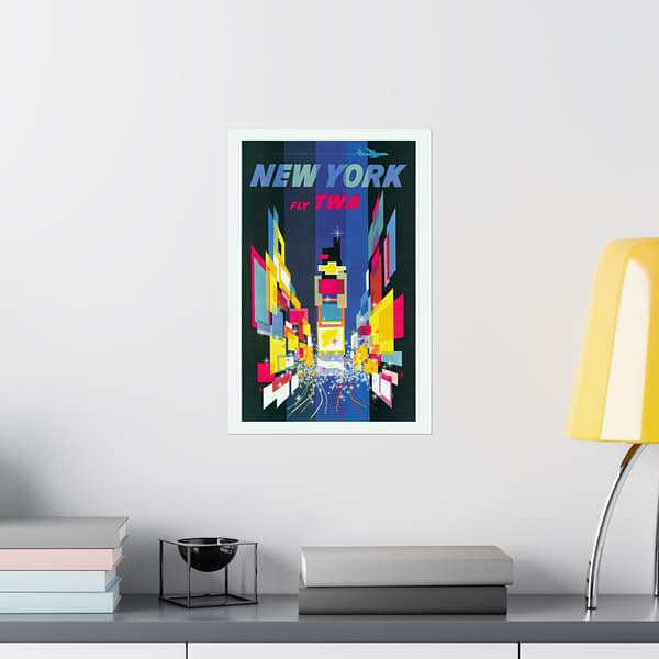 2972000447690094203_2048.jpeg New York - Fly TWA - David Klein (1956) - Vintage Travel Poster Print