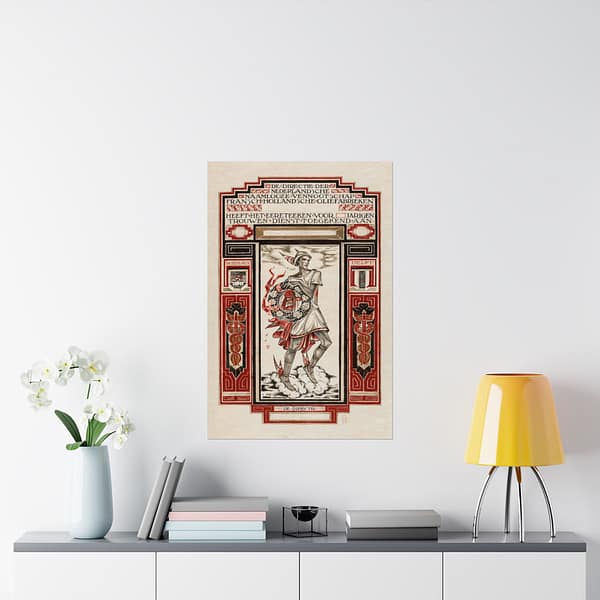 2977533665787573735_2048.jpeg Diploma for Loyal Service at Calvé-Delft - Richard Roland Holst (1924) - Art Deco Poster Print
