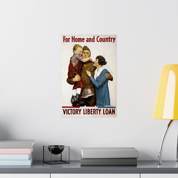 3088379012124437147_2048.jpeg For Home and Country - Victory Liberty Loan - Alfred Everitt Orr (1918) - Patriotic WWI Poster Print