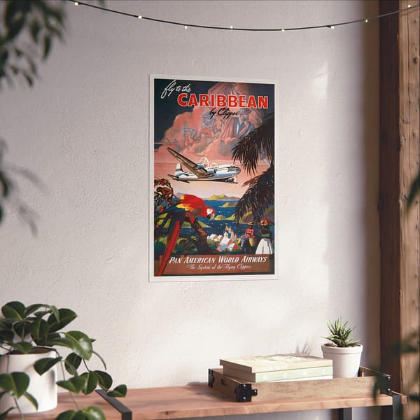 3106757582730401306_2048.jpeg Fly to the Caribbean by Clipper - Pan American World Airways - Mark Von Arenburg (c. 1935) - Vintage Travel Poster Print