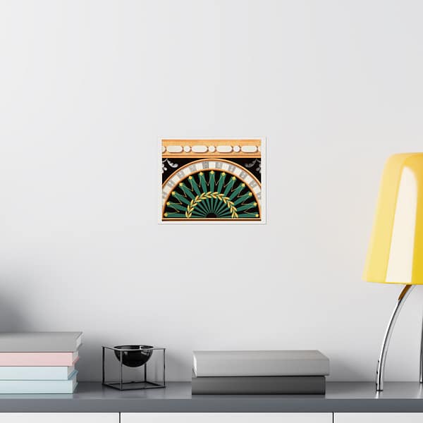 3151389908202294237_2048.jpeg Ornamental Design of a Laurel Wreath Surrounding a Black Sun (c.1810) - Art Deco Poster Print