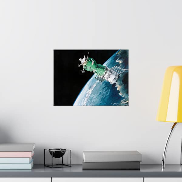 3253176289148823462_2048.jpeg The Soyuz 19 ASTP Spacecraft - NASA, Paul Fjeld (1975) - Space Age Poster Print