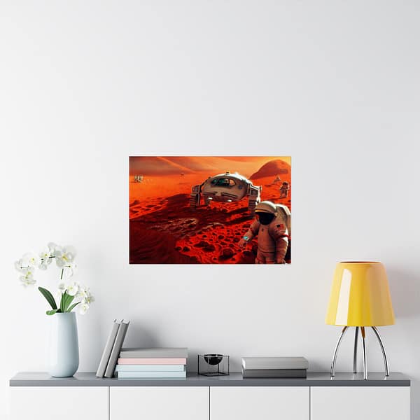 3477209711070504566_2048.jpeg Humans on Mars - NASA, Pat Rawlings (1995) - Space Age Poster Print