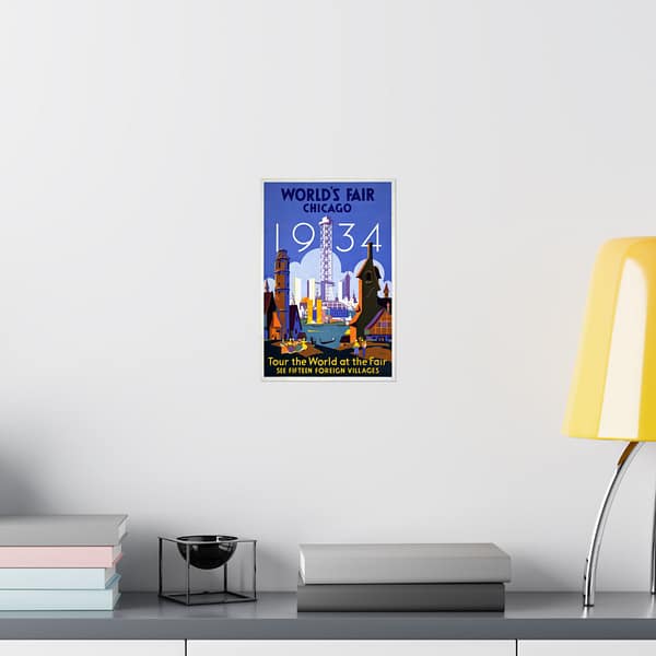 3609375180991400576_2048.jpeg World's Fair - Chicago - Weimer Pursell (1934) - Art Deco Poster Print