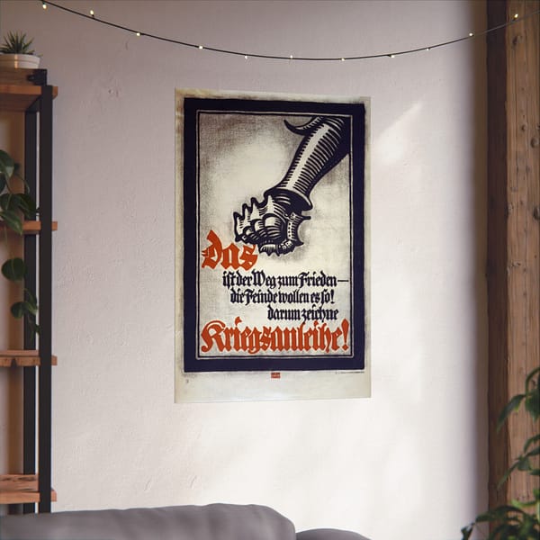 3610632748598294677_2048.jpeg Das ist der Weg zum Frieden - die Feinde wollen es so! (Lighter Version) - Lucien Bernhard (1917) - Patriotic WWI Poster Print