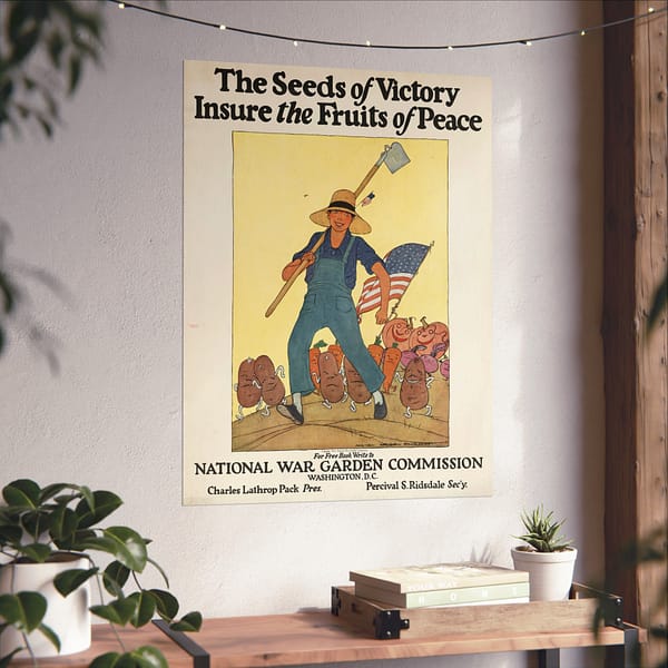 3734221307446637870_2048.jpeg The Seeds of Victory Insure the Fruits of Peace - Maginel Wright Enright (1919) - Patriotic Poster Print