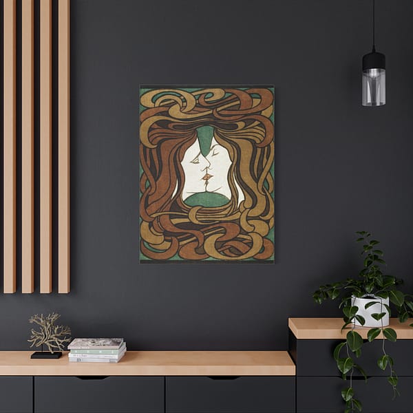 3795738993251471111_2048.jpeg The Kiss - Peter Behrens (1898) - Art Nouveau Canvas Print