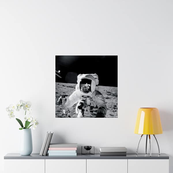 4016339845728283772_2048.jpeg Astronaut Alan Bean on the Moon - Apollo 12 Mission - NASA (1969) - Space Age Poster Print