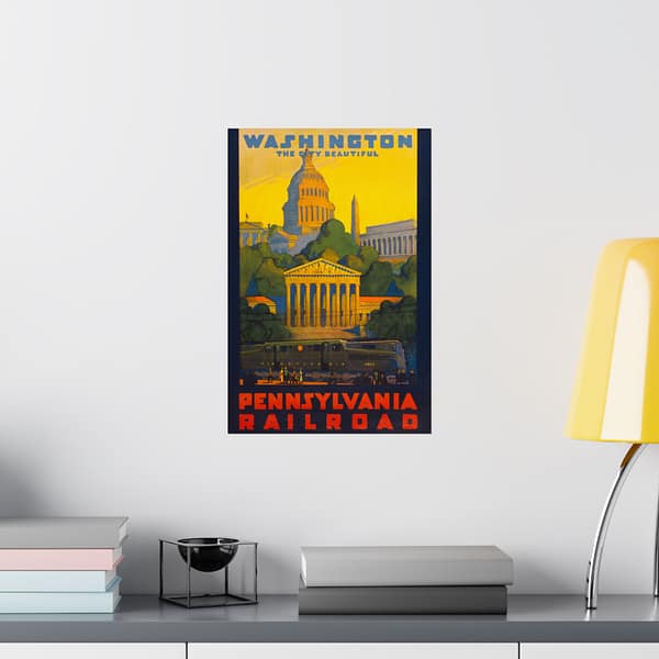 4086767865463383828_2048.jpeg Washington, the City Beautiful - Pennsylvania Railroad - Grif Teller (1940) - Vintage Travel Poster Print