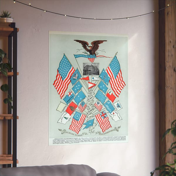 4110828663074886557_2048.jpeg The Flags of the Union - George Franklin Cram and Eugene Murray-Aaron (1901) - Patriotic Poster Print