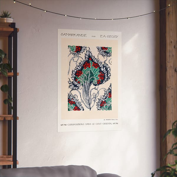 4150223254878470702_2048.jpeg Botanical Pochoir Pattern in Oriental style - E. A. Séguy (1914) - Art Nouveau Poster Print