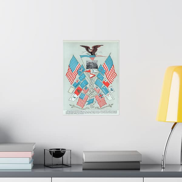4160855901784527020_2048.jpeg The Flags of the Union - George Franklin Cram and Eugene Murray-Aaron (1901) - Patriotic Poster Print