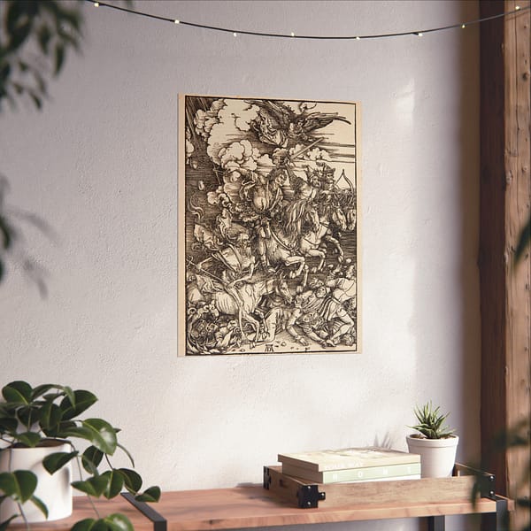 4395043901846219398_2048.jpeg The Four Horsemen of the Apocalypse - Albrecht Dürer (1498) - Renaissance Poster Print