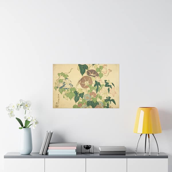 460098614768531585_2048.jpeg Morning Glories and Tree Frog - Katsushika Hokusai (c. 1833-34) - Japanese Woodblock Poster Print