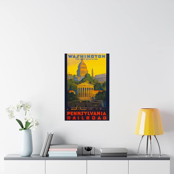 4622977552809251128_2048.jpeg Washington, the City Beautiful - Pennsylvania Railroad - Grif Teller (1940) - Vintage Travel Poster Print
