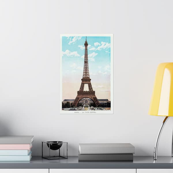 4651453739539319197_2048.jpeg View of the Eiffel Tower in Paris (c. 1900-1930) - Vintage Travel Poster Print