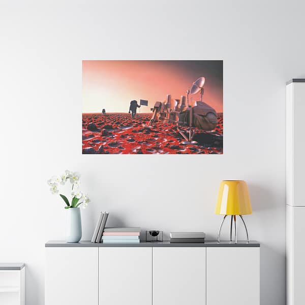 4731885076397370140_2048.jpeg Astronauts Approach Viking 2 - NASA, Pat Rawlings (1991) - Space Age Canvas Print