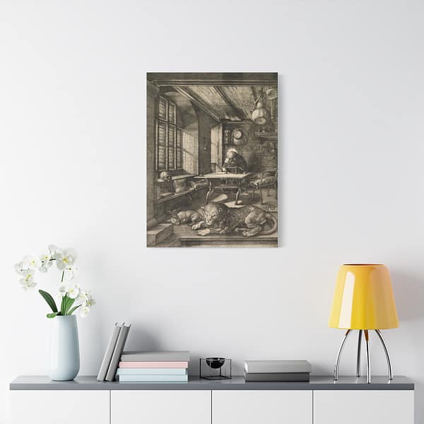 483178911262910204_2048.jpeg Saint Jerome in His Study - Albrecht Dürer (1514) - Renaissance Canvas Print