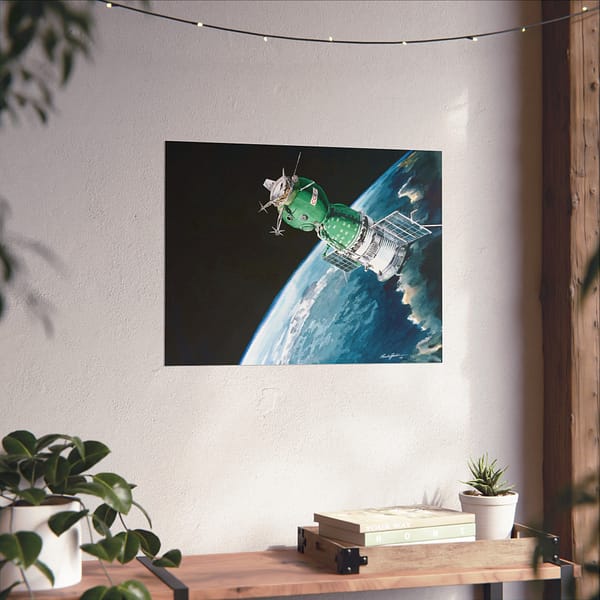 4908997795857430172_2048.jpeg The Soyuz 19 ASTP Spacecraft - NASA, Paul Fjeld (1975) - Space Age Poster Print