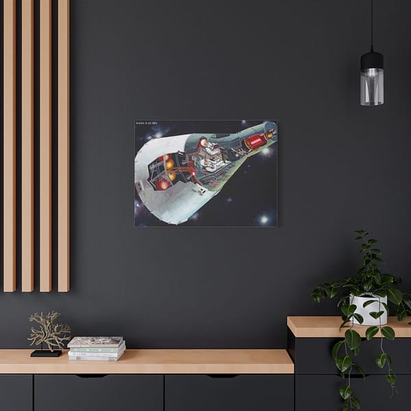 499376810173679790_2048.jpeg Two-man Gemini Spacecraft in Flight - NASA (c. 1965) - Space Age Canvas Print