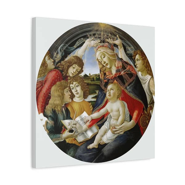 4998103594854744599_2048.jpeg The Madonna of the Magnificat - Sandro Botticelli (c. 1481-84) - Renaissance Canvas Print