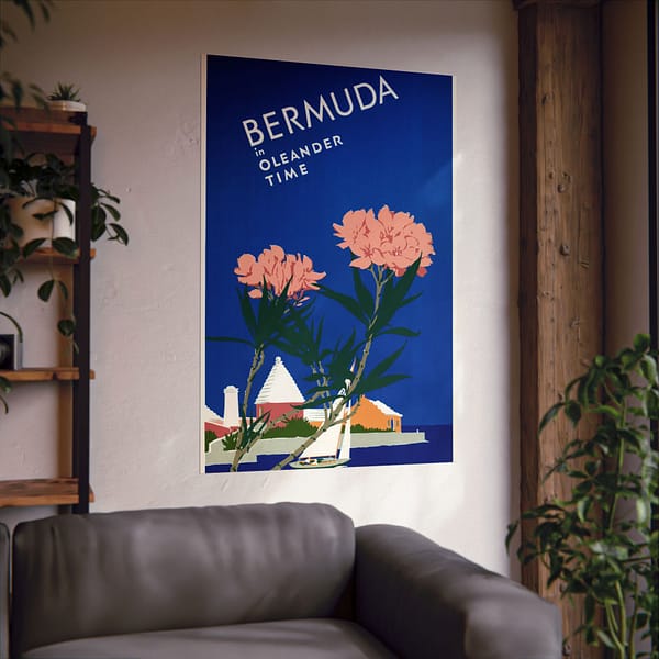 5117014986114481224_2048.jpeg Bermuda in Oleander Time Adolph Treidler (1952) - Vintage Travel Poster Print