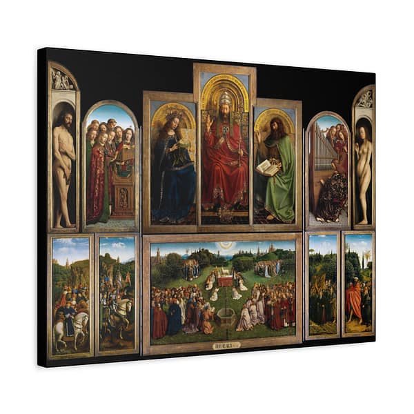 5127024471334489542_2048.jpeg The Ghent Altarpiece - Jan van Eyck (c. 1432) - Medieval Canvas Print