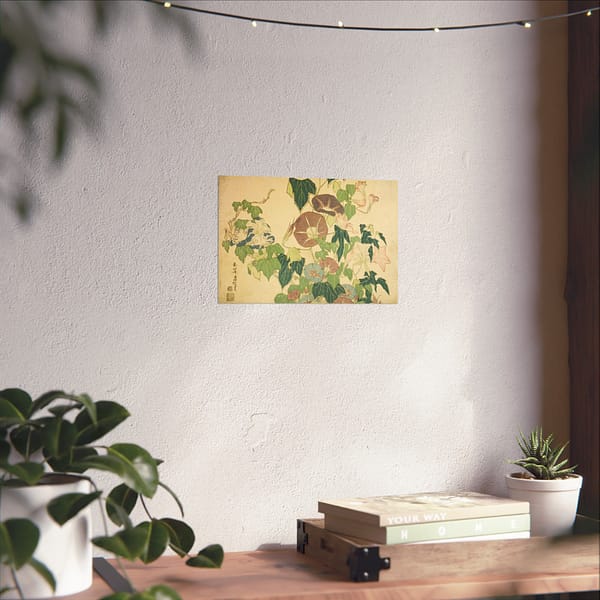 518591044029447319_2048.jpeg Morning Glories and Tree Frog - Katsushika Hokusai (c. 1833-34) - Japanese Woodblock Poster Print
