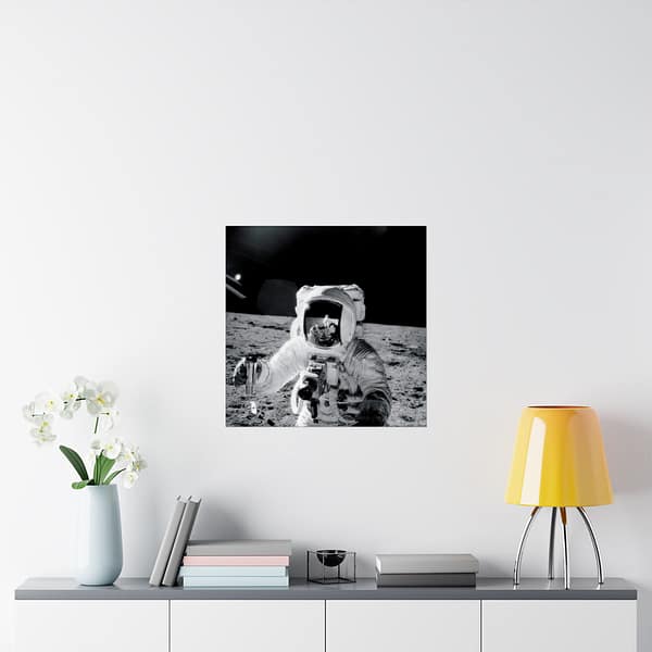 5204947634854395102_2048.jpeg Astronaut Alan Bean on the Moon - Apollo 12 Mission - NASA (1969) - Space Age Poster Print